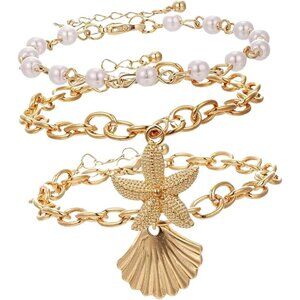 Beach Shell Bracelet Women Bohemian Starfish Turtle Coral Adjustable Accessory